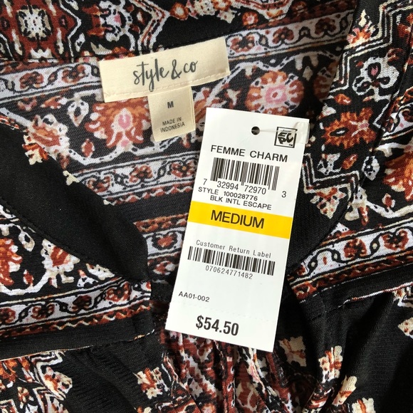 Patterned Tunic Top - Picture 7 of 7